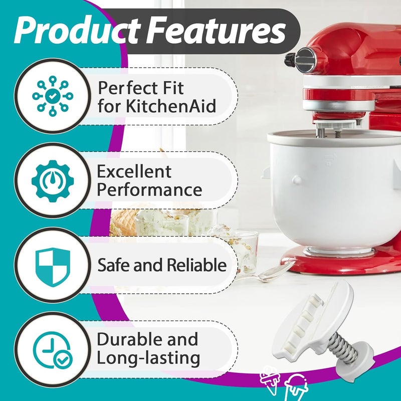 Joworthy Ice Cream Maker Attachment Fits for KitchenAid 4.5 & 5QT & 6QT Stand Mixers - Drive Assembly Replacement for KitchenAid Ice Cream Maker - Image 4